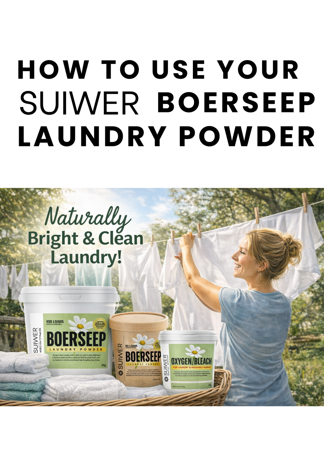Step By Step Instructions : Using Your Boerseep Laundry Powder with  a Kick
