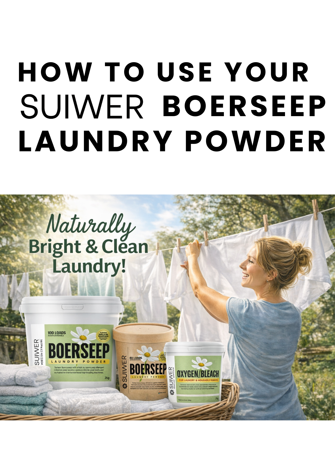 Step By Step Instructions : Using Your Boerseep Laundry Powder with  a Kick